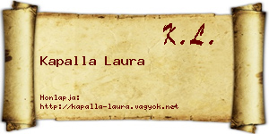 Kapalla Laura névjegykártya